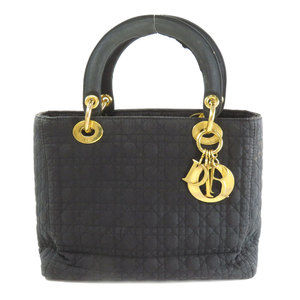 Christian Dior Handbag Nylon Material Black